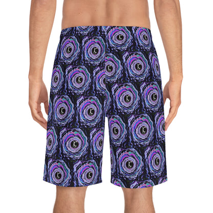 "K-Hole" Men's Board Shorts -Ketamine, Vibrant Swirl Pattern, Beachwear, Swim Trunks, Summer Essentials, Pool Party Attire, Vacation Outfit