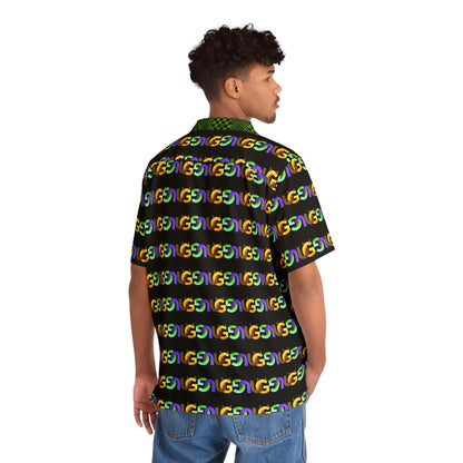 Retro Rainbow UG Pattern Chain Print Hawaiian Shirt