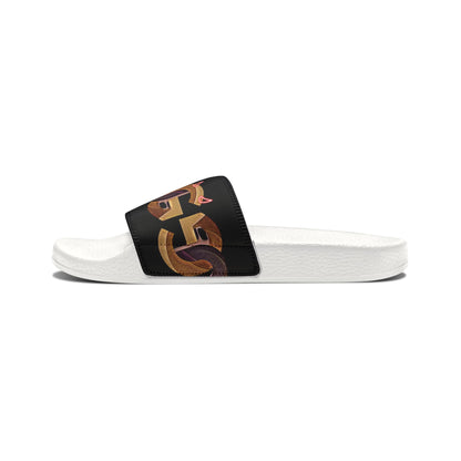 Slide Sandals — Retro "UG" Chain Graphic Pool Slides for Men