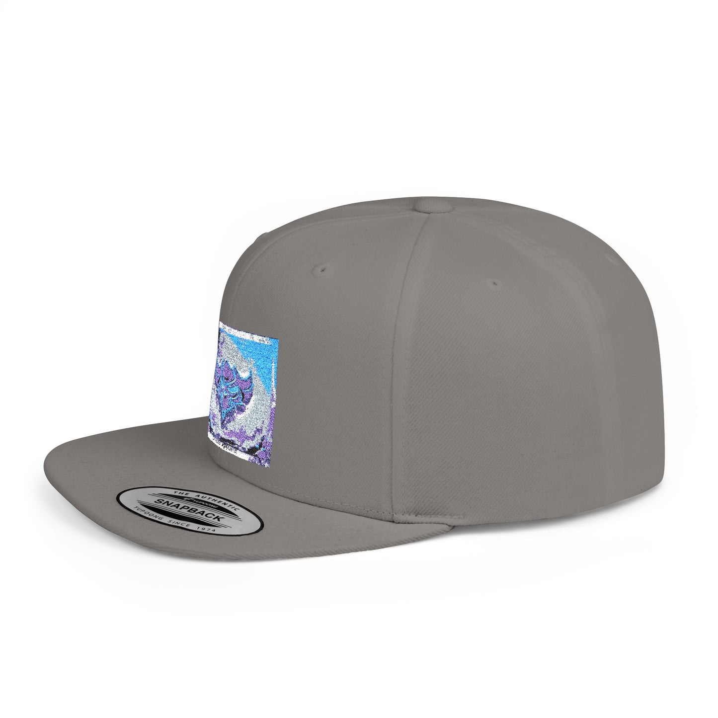 "Ungodly Apparel Blue" Vibrant Graphic Flat Bill Snapback Hat - Trendy Urban Style