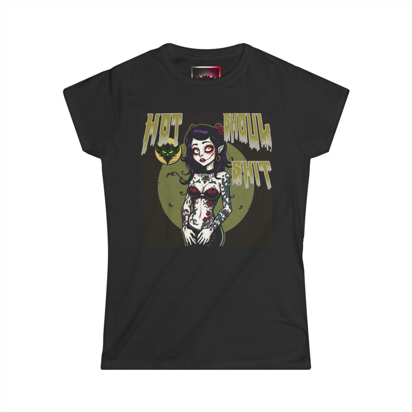 "Hot Ghoul Shit" Gothic Women's Tee, Halloween T-Shirt, Punk Style Top, Alternative Fashion Shirt, Unique Graphic Tee, Casual Wear