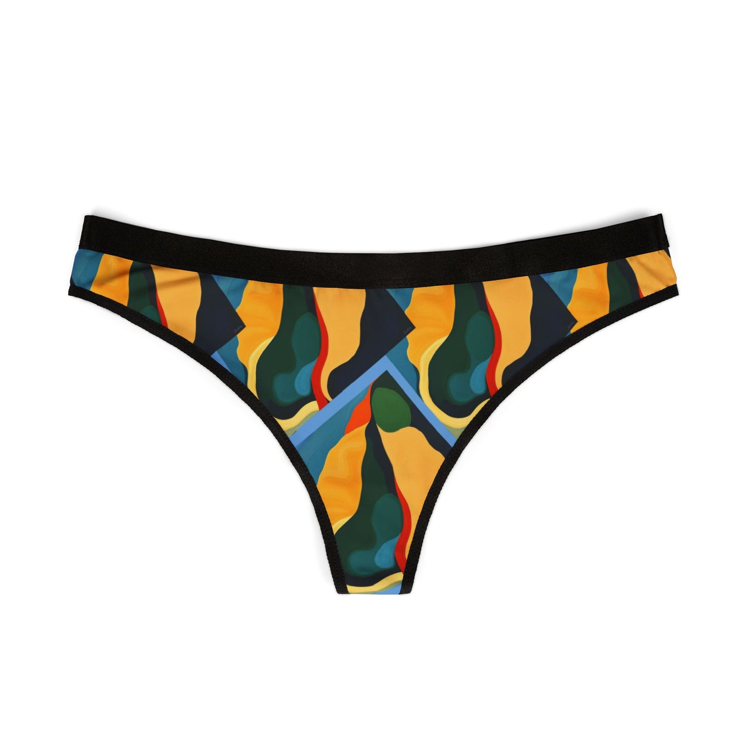 Colorful Abstract Women's Thongs - Comfortable & Stylish Underwear