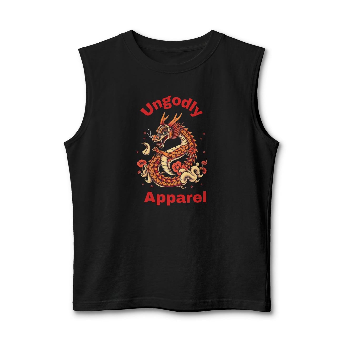 Dragon Muscle Tank — 'Ungodly Apparel' Vintage Oriental Dragon Graphic