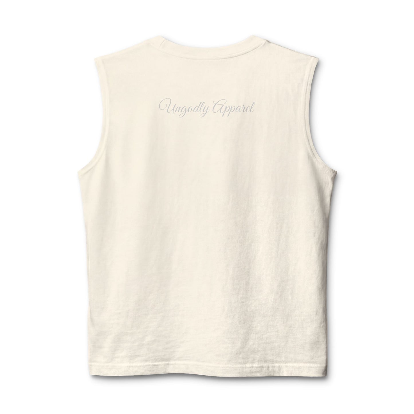 UG Checkerboard Pattern Muscle Tank — Retro Blue Holographic Logo