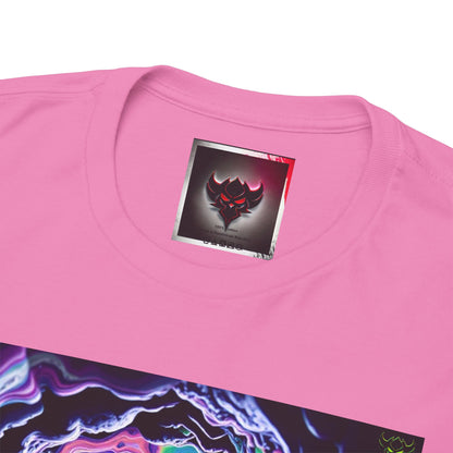 "K-Hole" Unisex Heavy Cotton Tee - Cosmic Swirl Graphic Tee for Trendy Vibes