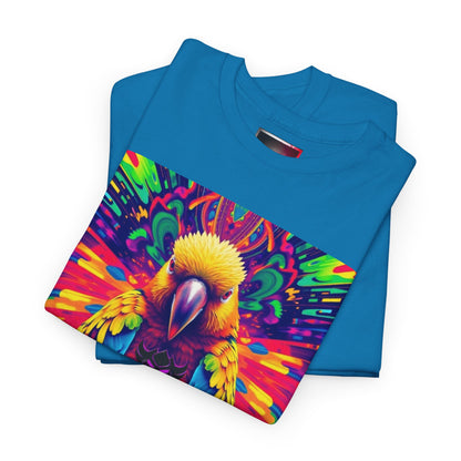 "Perico" Colorful Parrot Unisex Heavy Cotton Tee - Vibrant Tropical Shirt