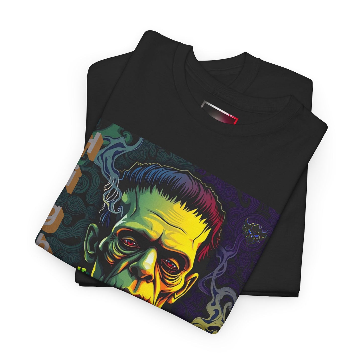 "High and Haunted" Frankenstein Tee, Unisex Graphic Shirt, Halloween Apparel, Spooky Gift, Horror Movie Merchandise, Party Outfit