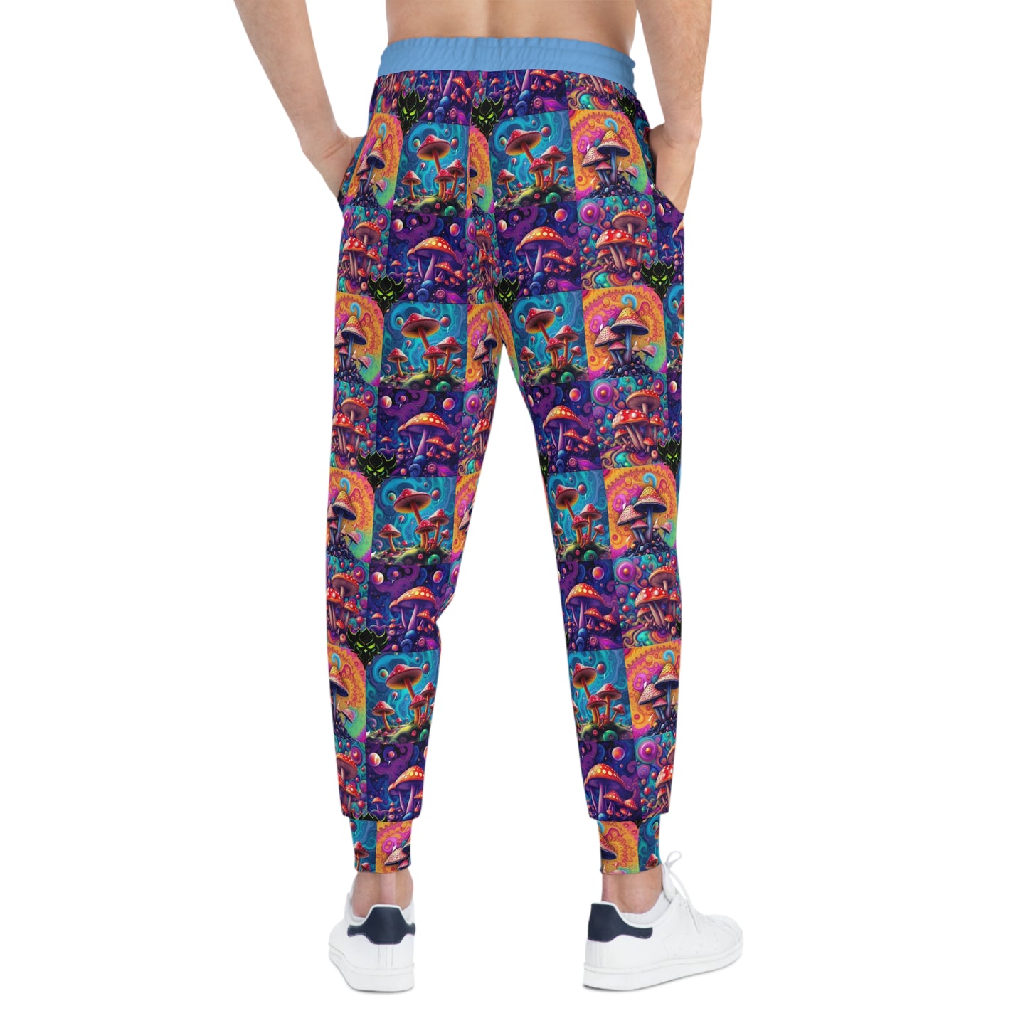 Colorful Mushroom Pattern Athletic Joggers - Funky & Cozy Activewear
