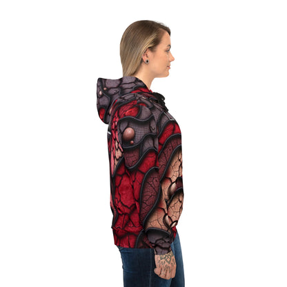 Blood Inspired, Halloween, Red Abstract Athletic Hoodie, Trendy Sportswear, Graphic Pullover, Gift for Fitness Lovers, Unique Streetwear