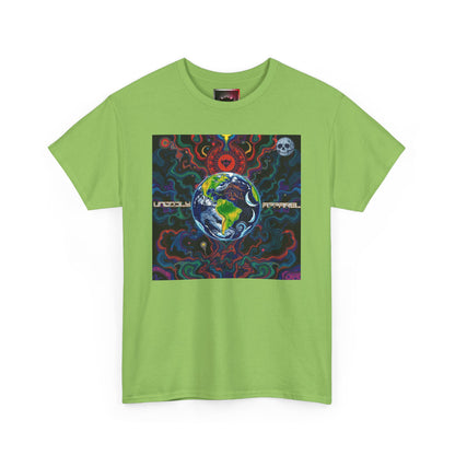 Unisex Heavy Cotton Tee - Vibrant "Ungodly Earth" Design for Nature Lovers
