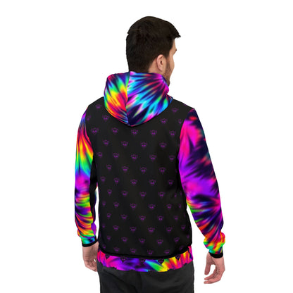 Psychedelic Athletic Hoodie - Unslow Apparel, Colorful Tie-Dye Hoodie, Unisex Sweatshirt, Cozy Streetwear, Perfect for Festivals