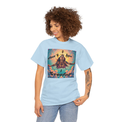 Unisex Heavy Cotton Tee - 'I Don't Spiral, I Freefall' Inspirational Graphic Tee