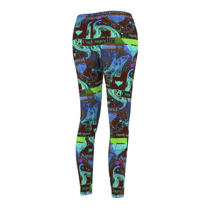 Vibrant Women's AOP Casual Leggings - Inspiring Pattern