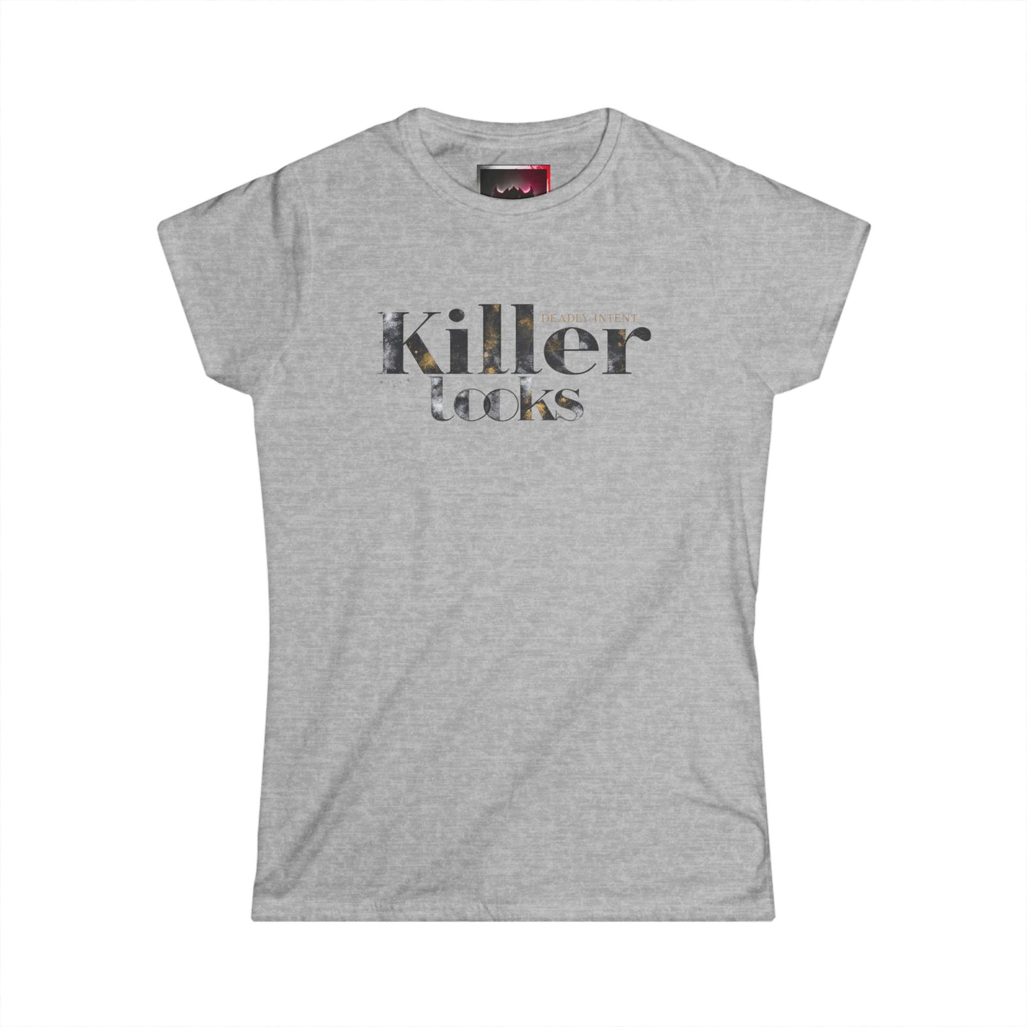 "Killer Looks Deadly Intent" Women's Softstyle Tee | Chic Everyday Top, Casual Wear, Gift for Her, Trendy Fashion Tee, Stylish Graphic Shirt