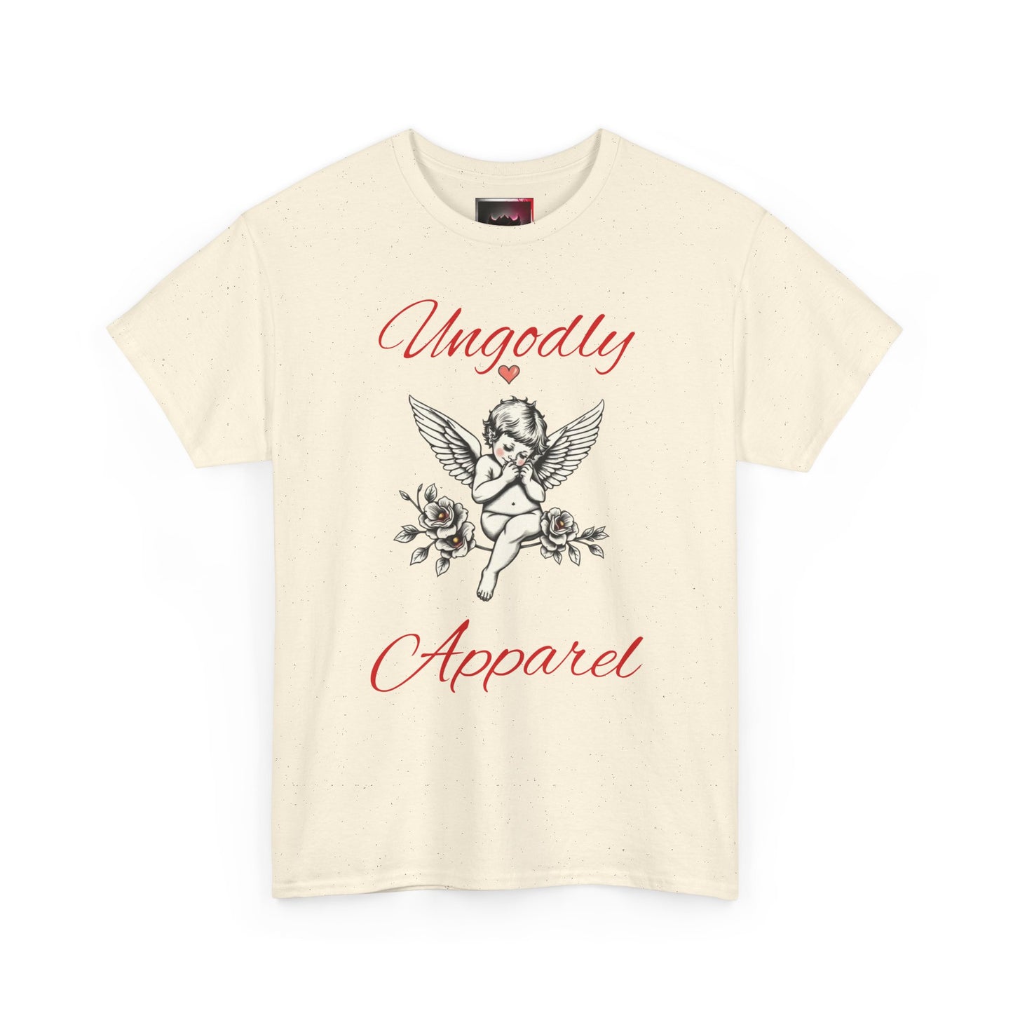 Angel Cherub Graphic Tee — "Ungodly Apparel" Vintage Rose Streetwear