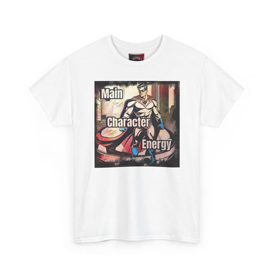 Main Character Energy T-Shirt — Retro Superhero Graphic Tee