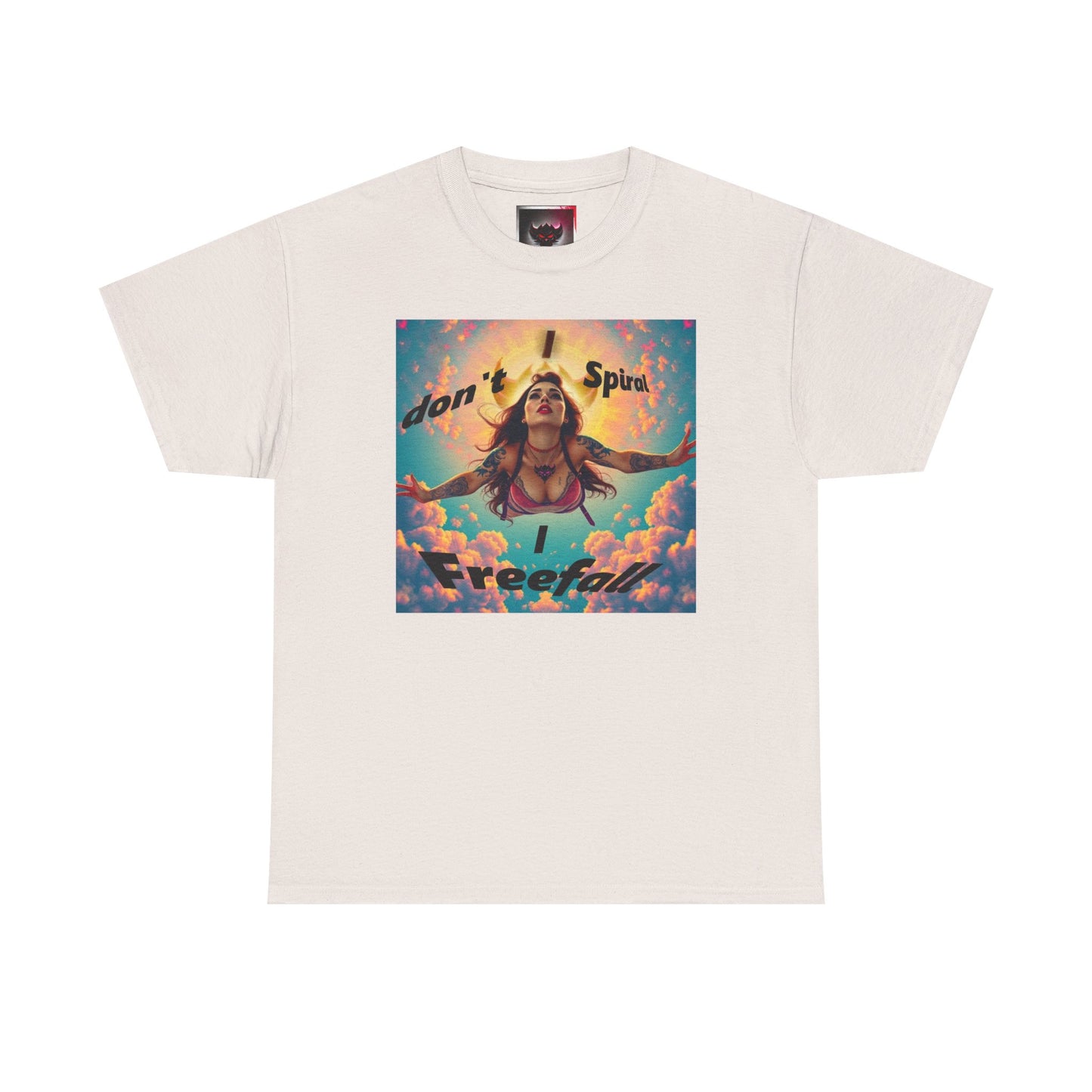 Unisex Heavy Cotton Tee - 'I Don't Spiral, I Freefall' Inspirational Graphic Tee