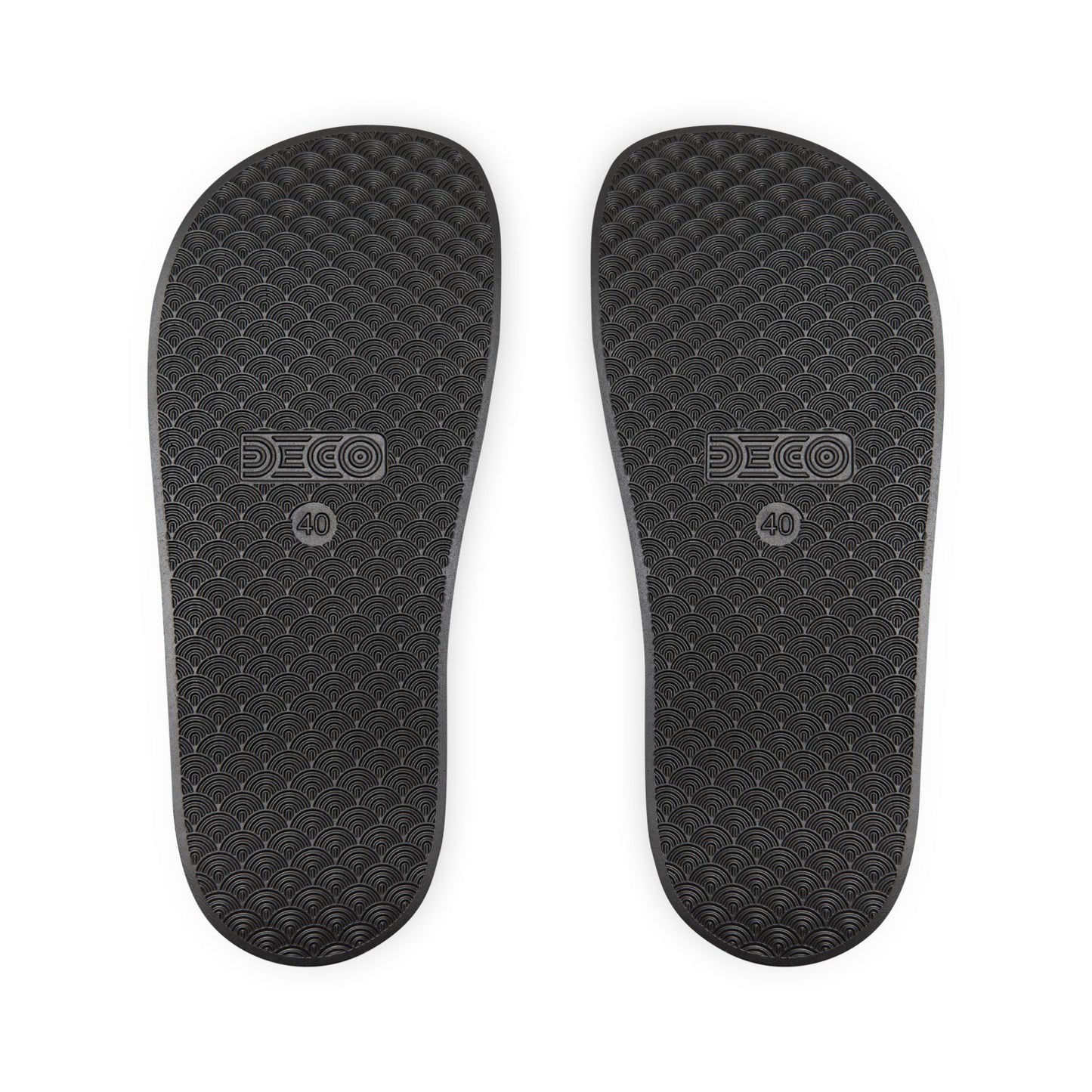 Slide Sandals — Retro "UG" Chain Graphic Pool Slides for Men