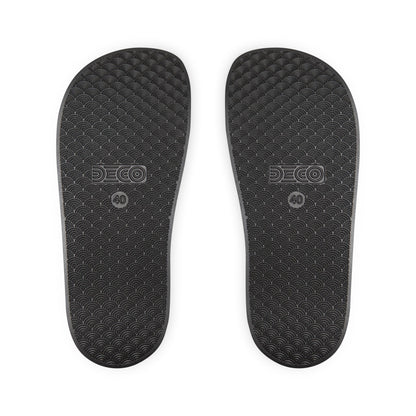 Slide Sandals — Retro "UG" Chain Graphic Pool Slides for Men