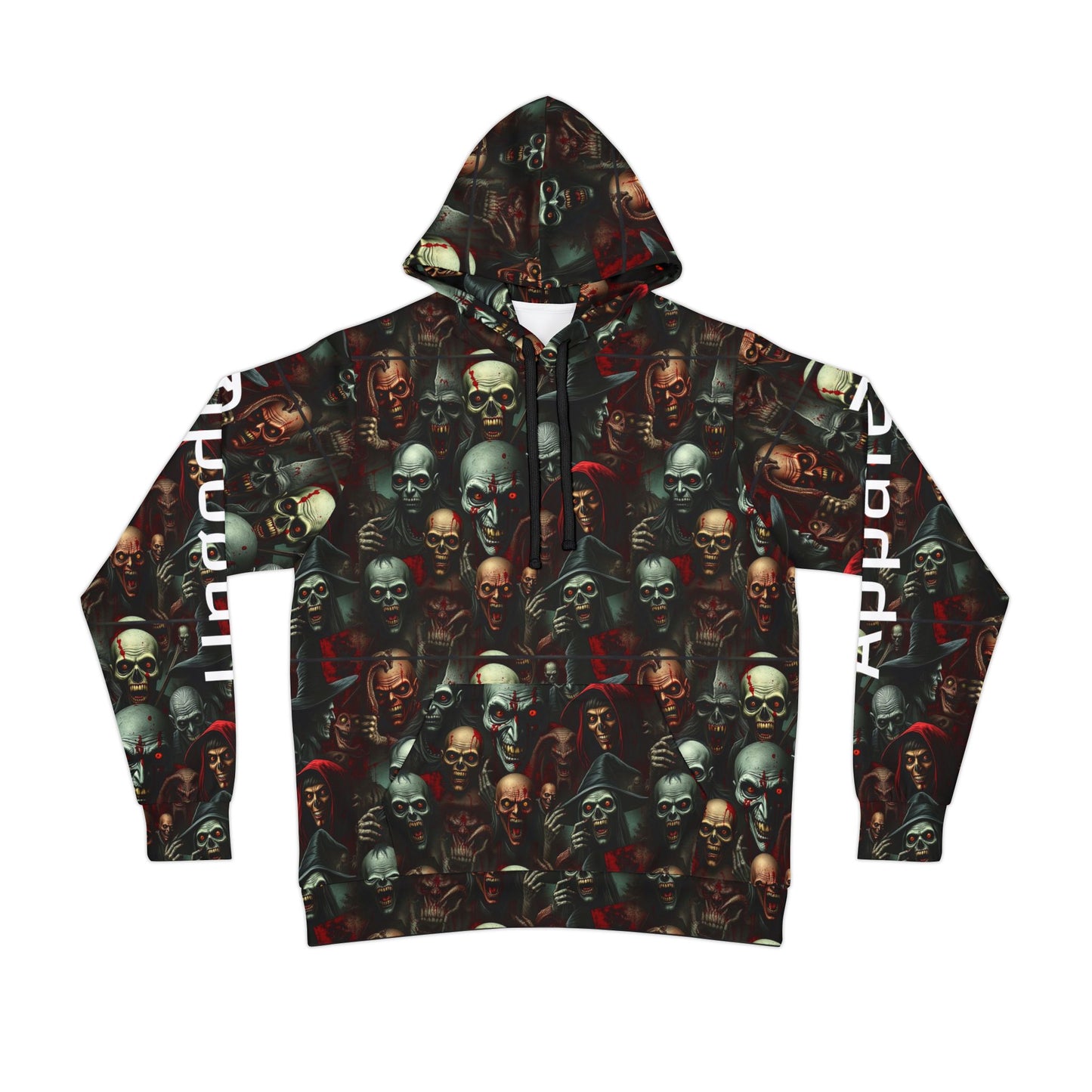 Gothic Skull Hoodie, Edgy Athletic Sweatshirt, Unisex Streetwear, Trendy Graphic Pullover, Festival Style Clothing, Unique Gift Idea