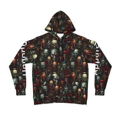 Gothic Skull Hoodie, Edgy Athletic Sweatshirt, Unisex Streetwear, Trendy Graphic Pullover, Festival Style Clothing, Unique Gift Idea