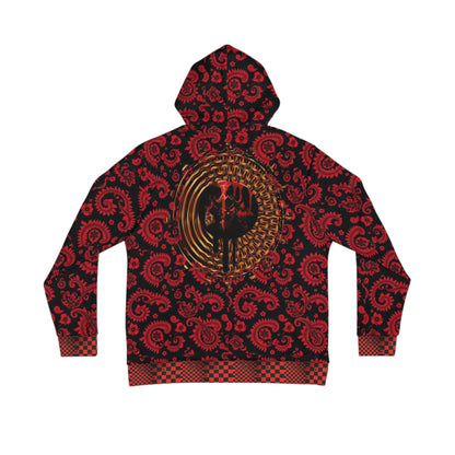 "UG Apparel Red and Black Paisley" Men's Hoodie