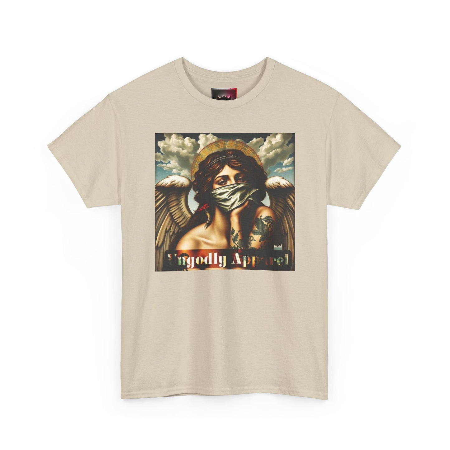 Angel Portrait Graphic Tee — 'Ungodly Apparel' Streetwear T-Shirt
