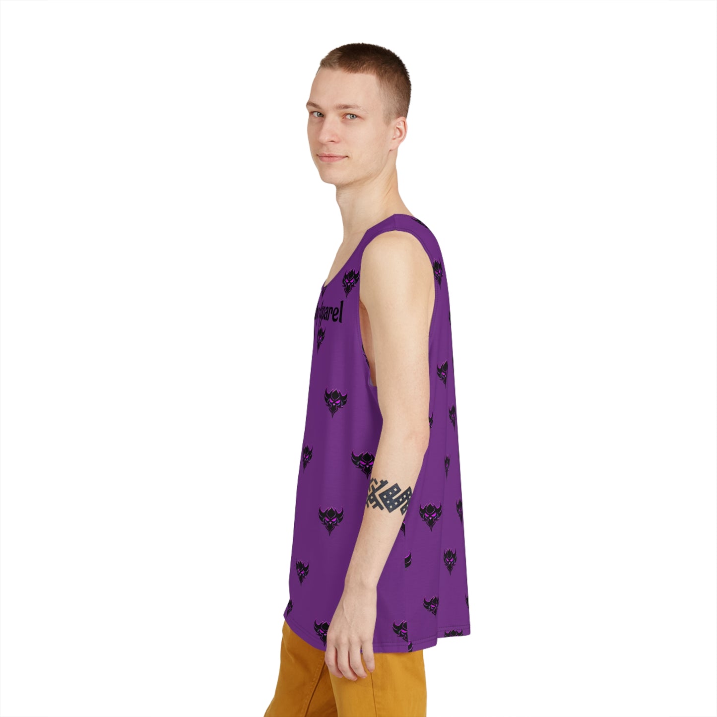 Purple Ungodly Apparel Logo Pattern Tank Top — Gothic Graphic Men's Tank