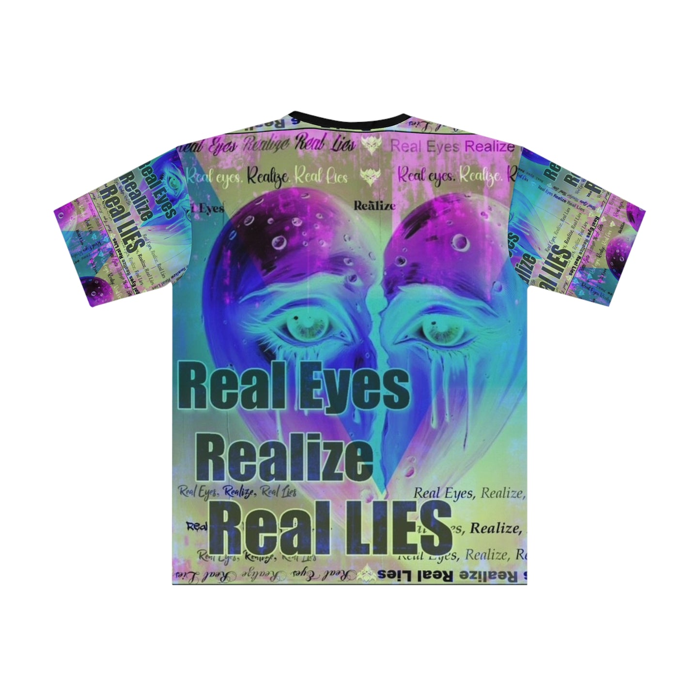 Vibrant Men's Loose T-Shirt - 'Real Eyes Realize Real LIES' Graphic Tee
