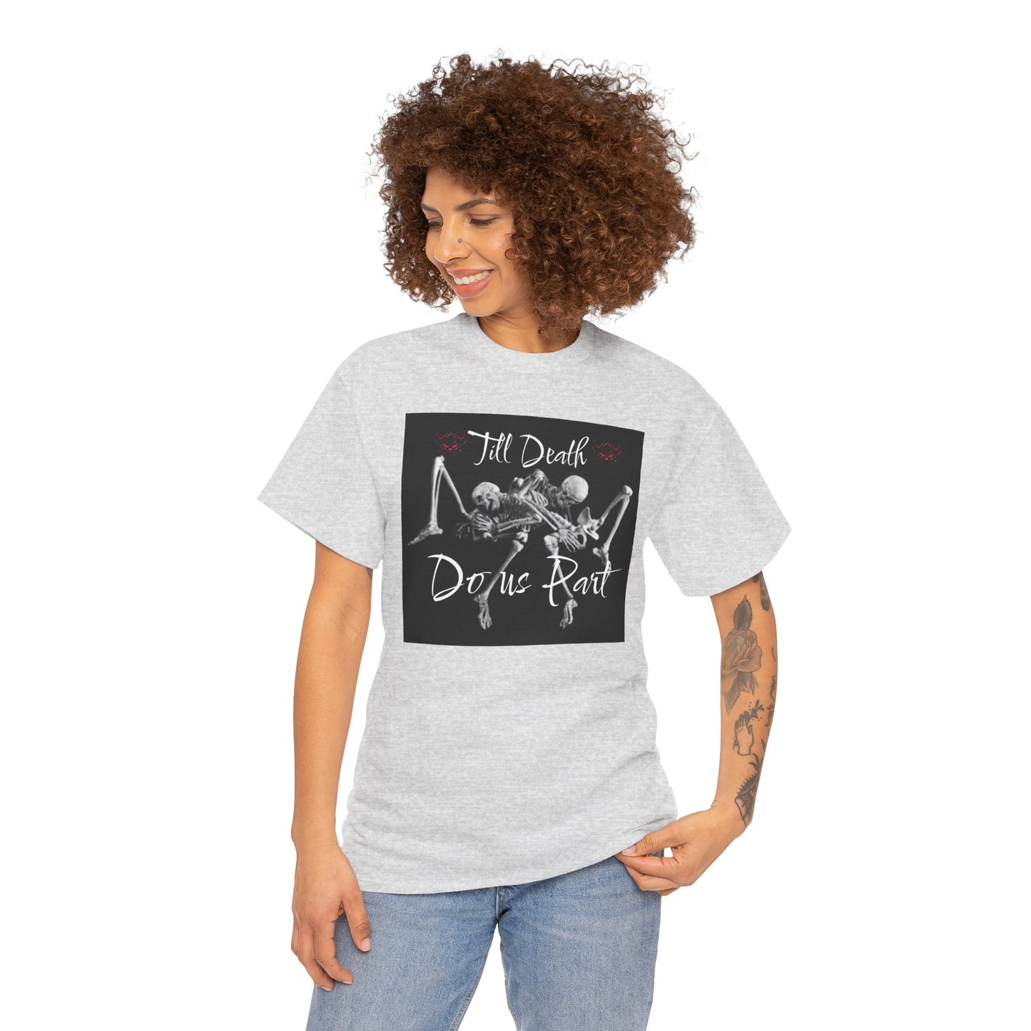 Till Death Do Us Part Tee, Unisex Skeleton T-Shirt for Halloween, Couple Gift, Festive Streetwear, Gothic Style