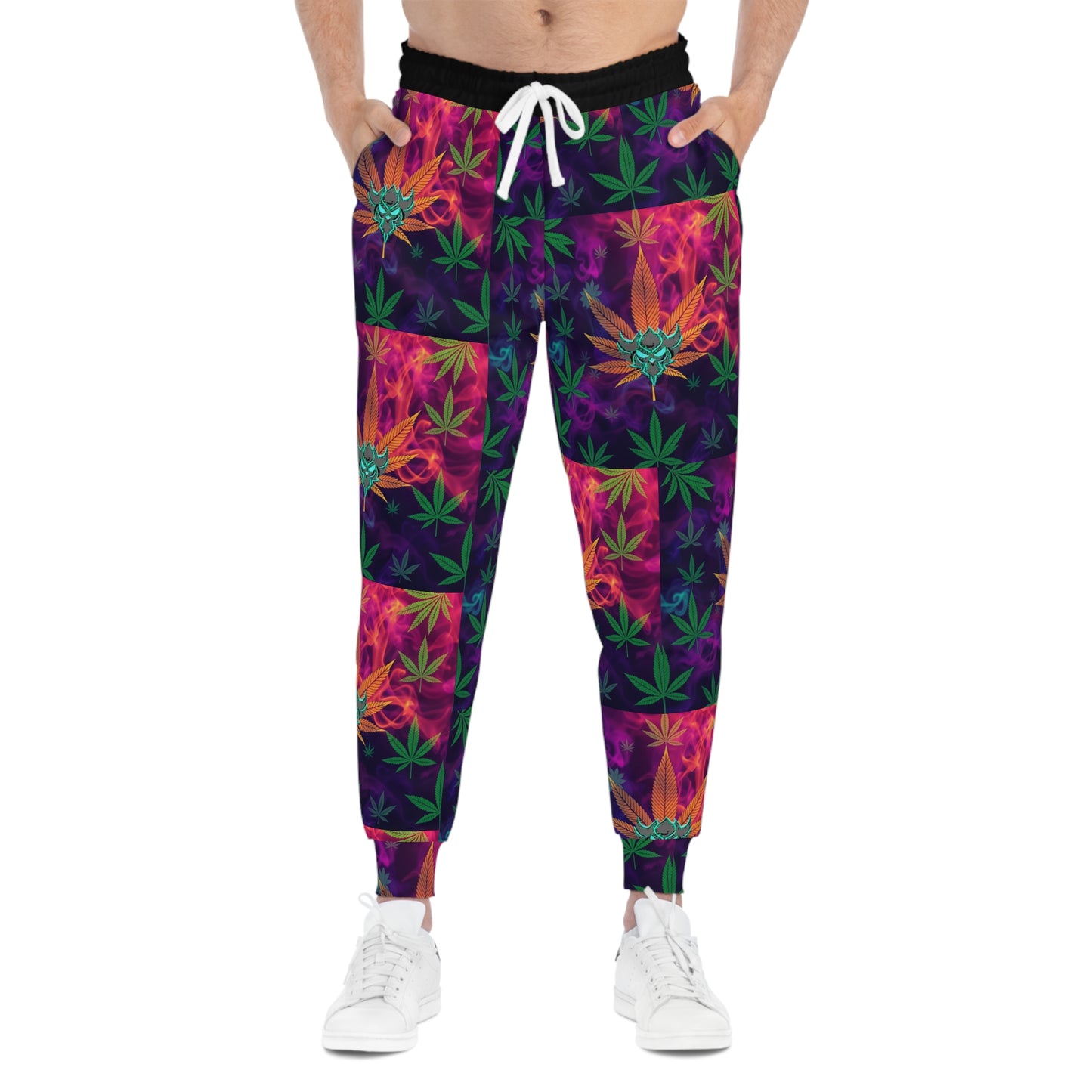 Vibrant Cannabis Graphic Joggers for Active Comfort