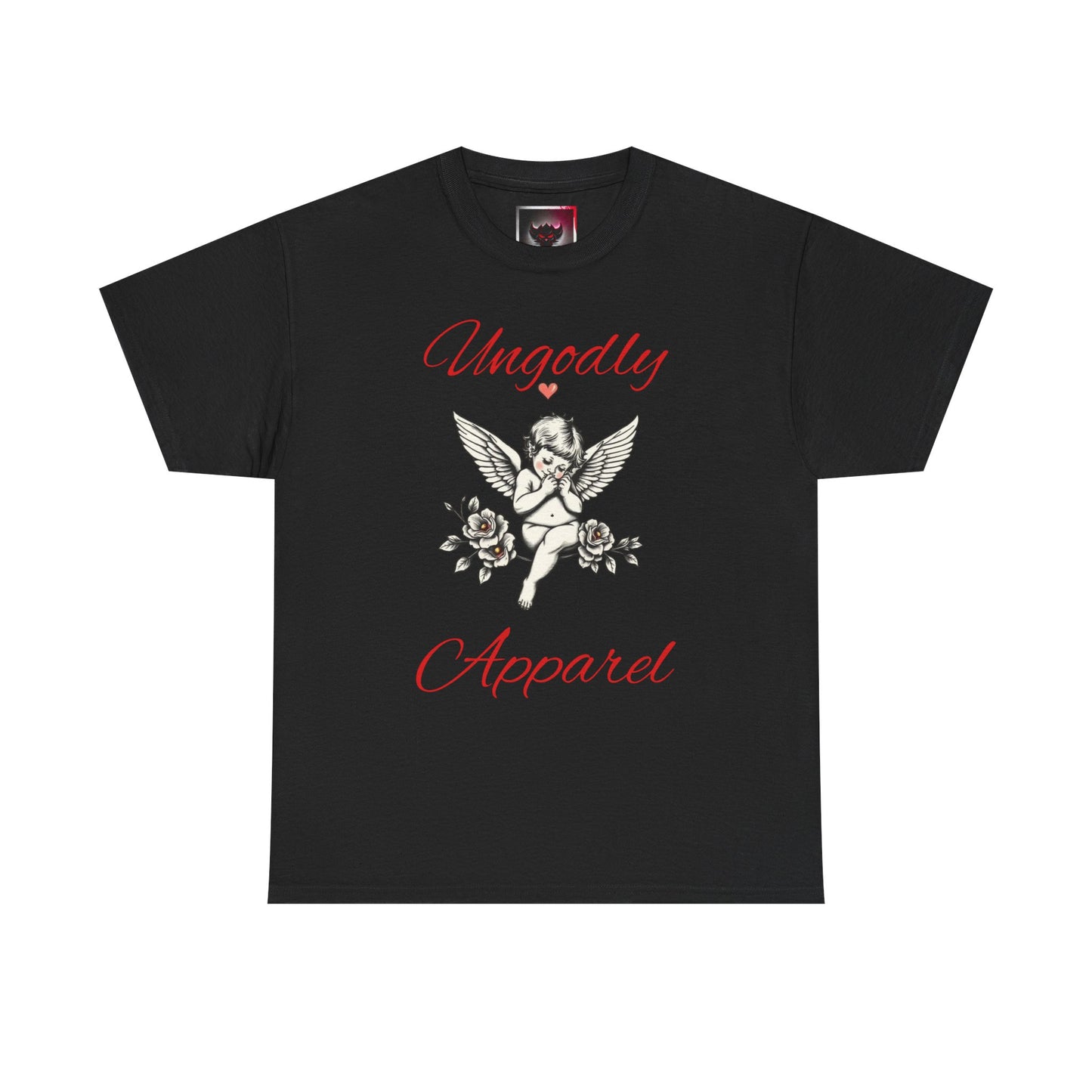 Angel Cherub Graphic Tee — "Ungodly Apparel" Vintage Rose Streetwear