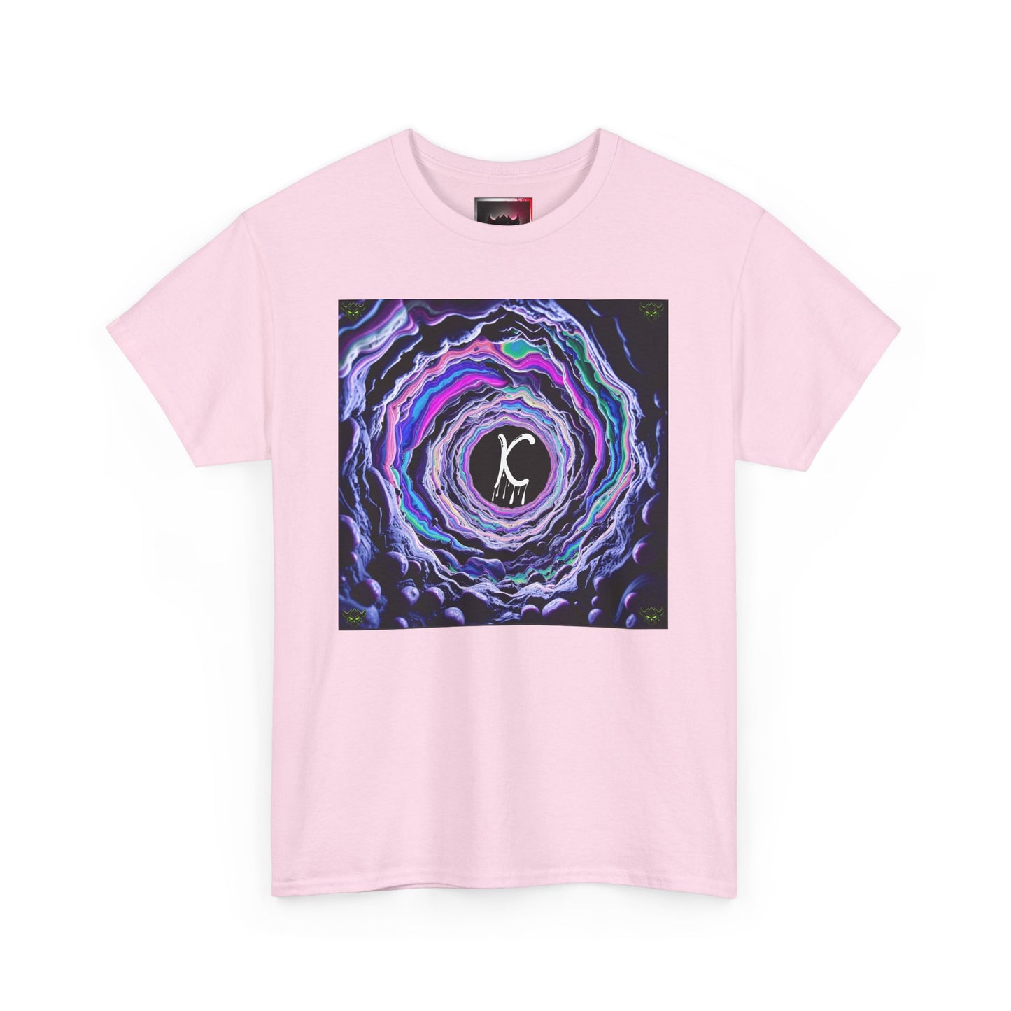 "K-Hole" Unisex Heavy Cotton Tee - Cosmic Swirl Graphic Tee for Trendy Vibes