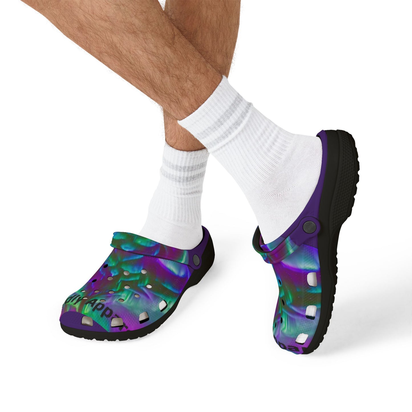 "Ungodly Apparel x Northern Lights" Colorful EVA Foam Clogs - Comfortable & Stylish Footwear for All Occasions