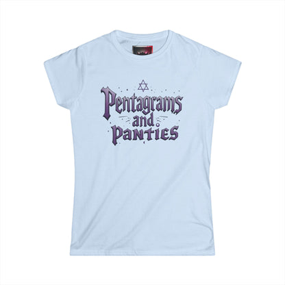 "Pentagrams and Panties" Women’s Tee, Gothic Style Shirt, Witchy Apparel, Casual Wear, Gift for Her
