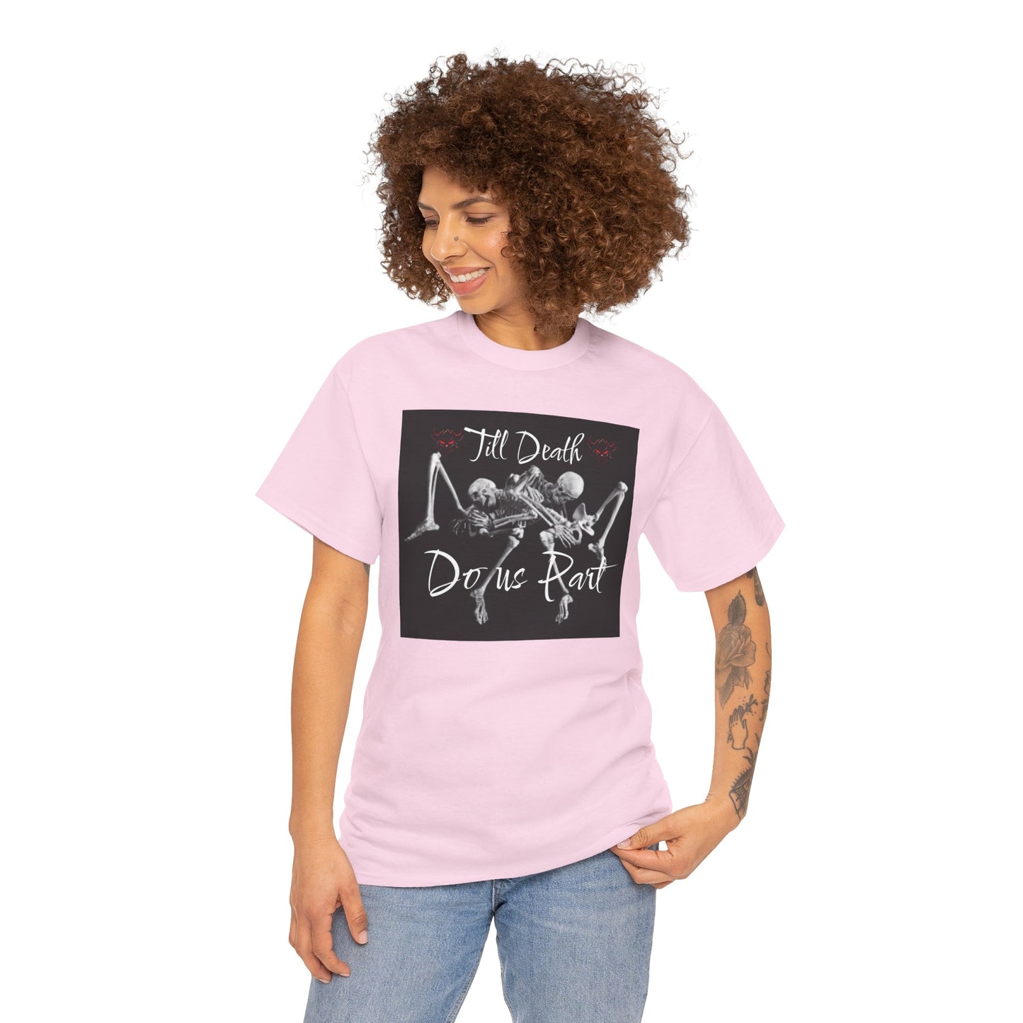 Till Death Do Us Part Tee, Unisex Skeleton T-Shirt for Halloween, Couple Gift, Festive Streetwear, Gothic Style