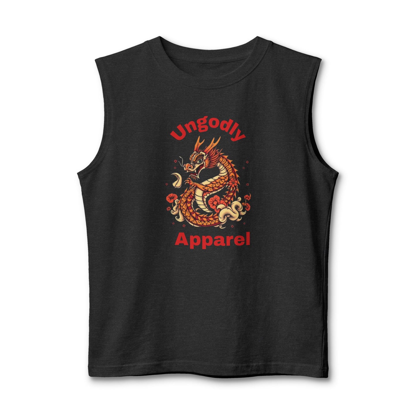 Dragon Muscle Tank — 'Ungodly Apparel' Vintage Oriental Dragon Graphic