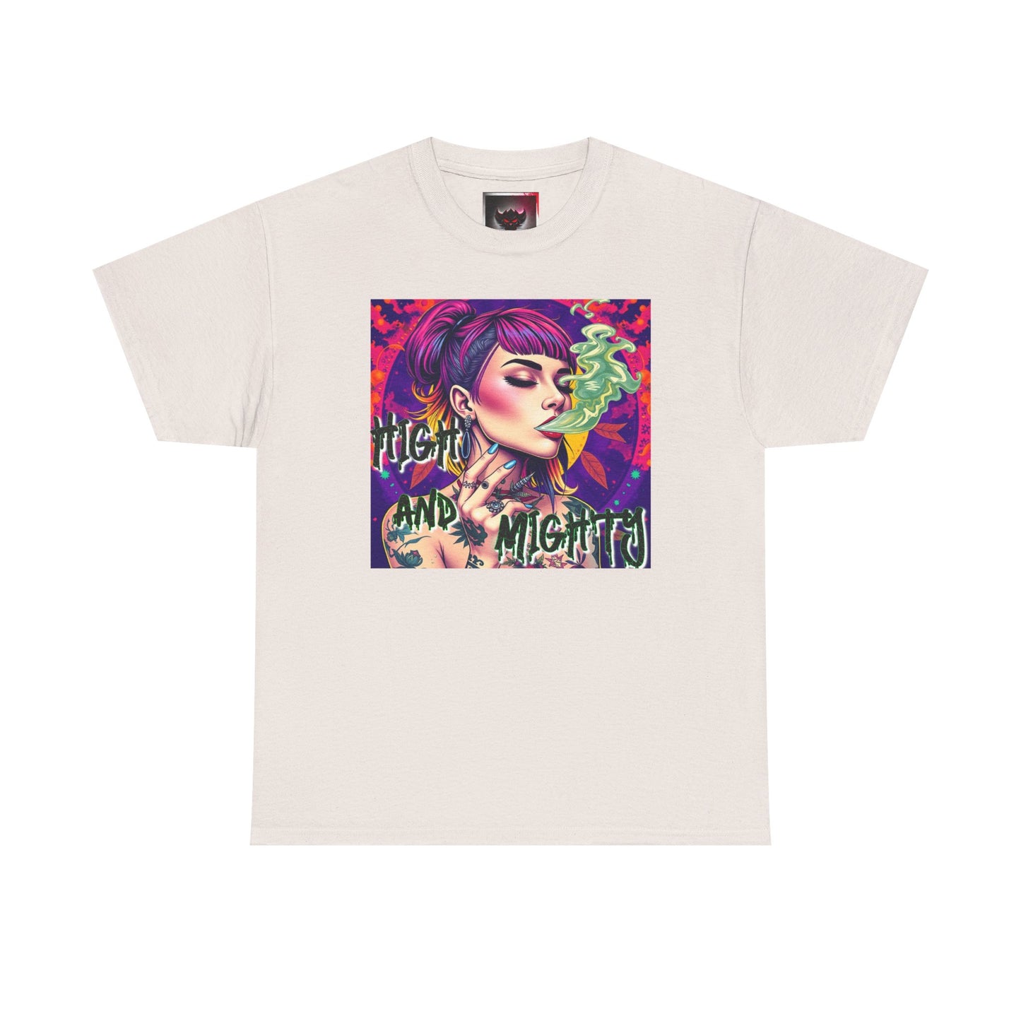 Chic Unisex Heavy Cotton Tee - 'High and Mighty' Graphic Shirt for Trendsetters