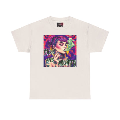 Chic Unisex Heavy Cotton Tee - 'High and Mighty' Graphic Shirt for Trendsetters