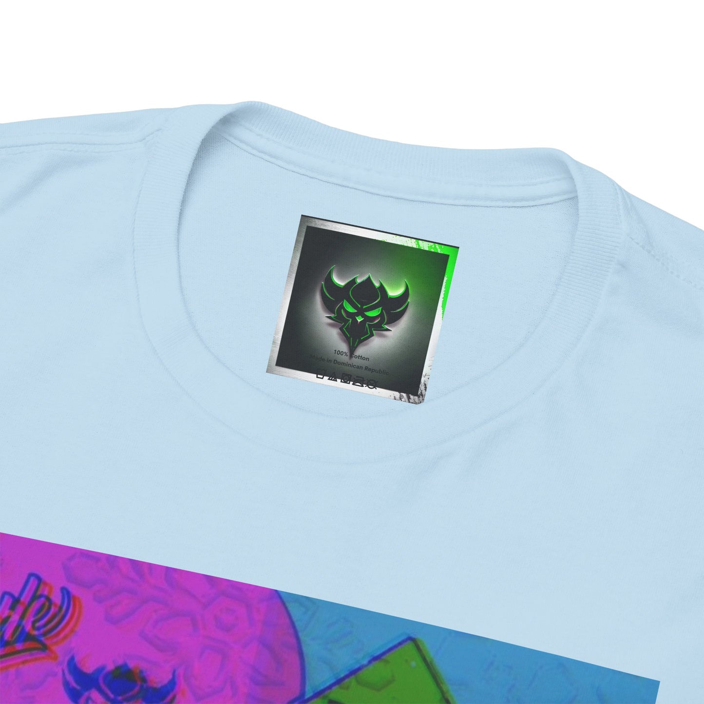 Abstract Pop-Art Graphic Tee — 'Apparel' Color Block Design