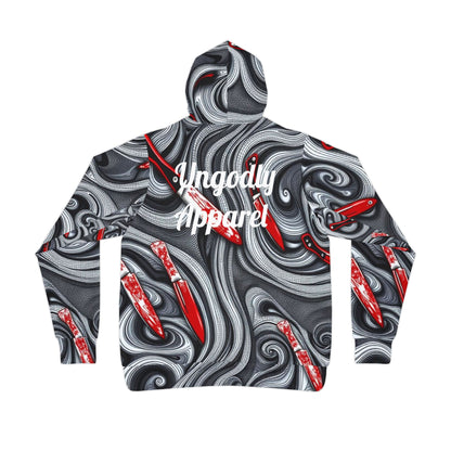 "Ungodly Knives" Gritty Graphic Hoodie