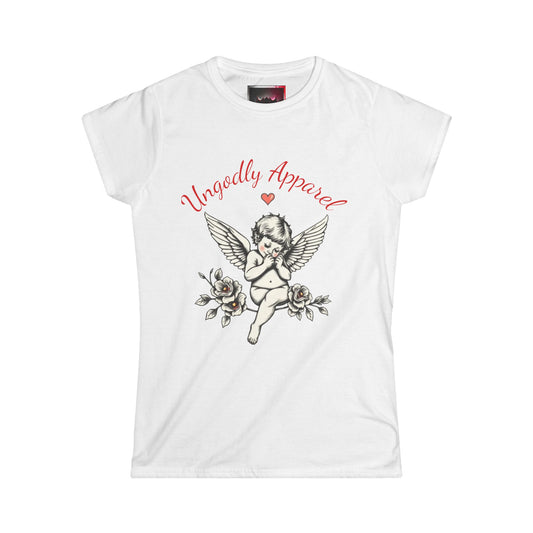 Cherub Angel Tee — 'Ungodly Apparel' Vintage Floral Women's T-Shirt