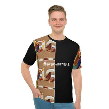 Retro Graphic Tee — 'Ungodly Gold Chain Pattern Apparel' Split-Pattern All-Over Print T-Shirt