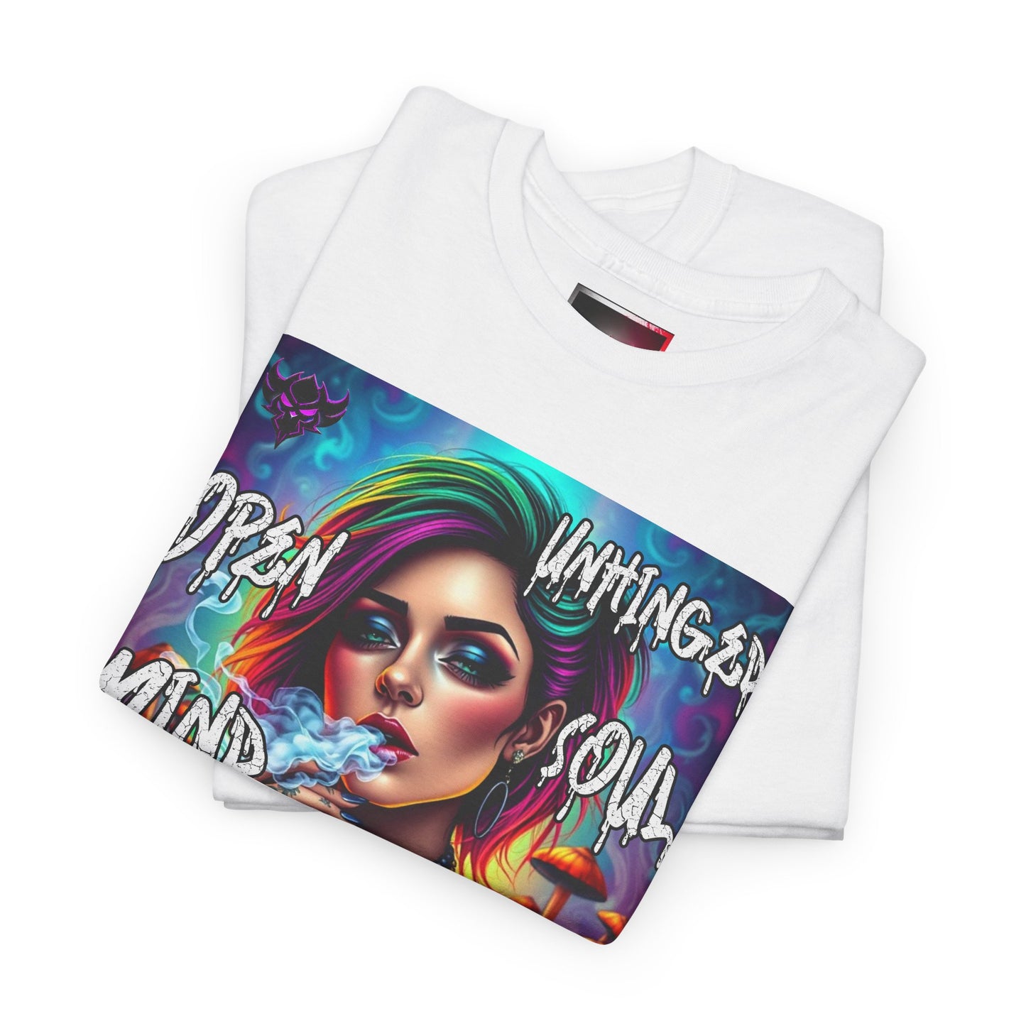 "Open Mind Unhinged Soul" Graphic Tee - Unisex Heavy Cotton Tee