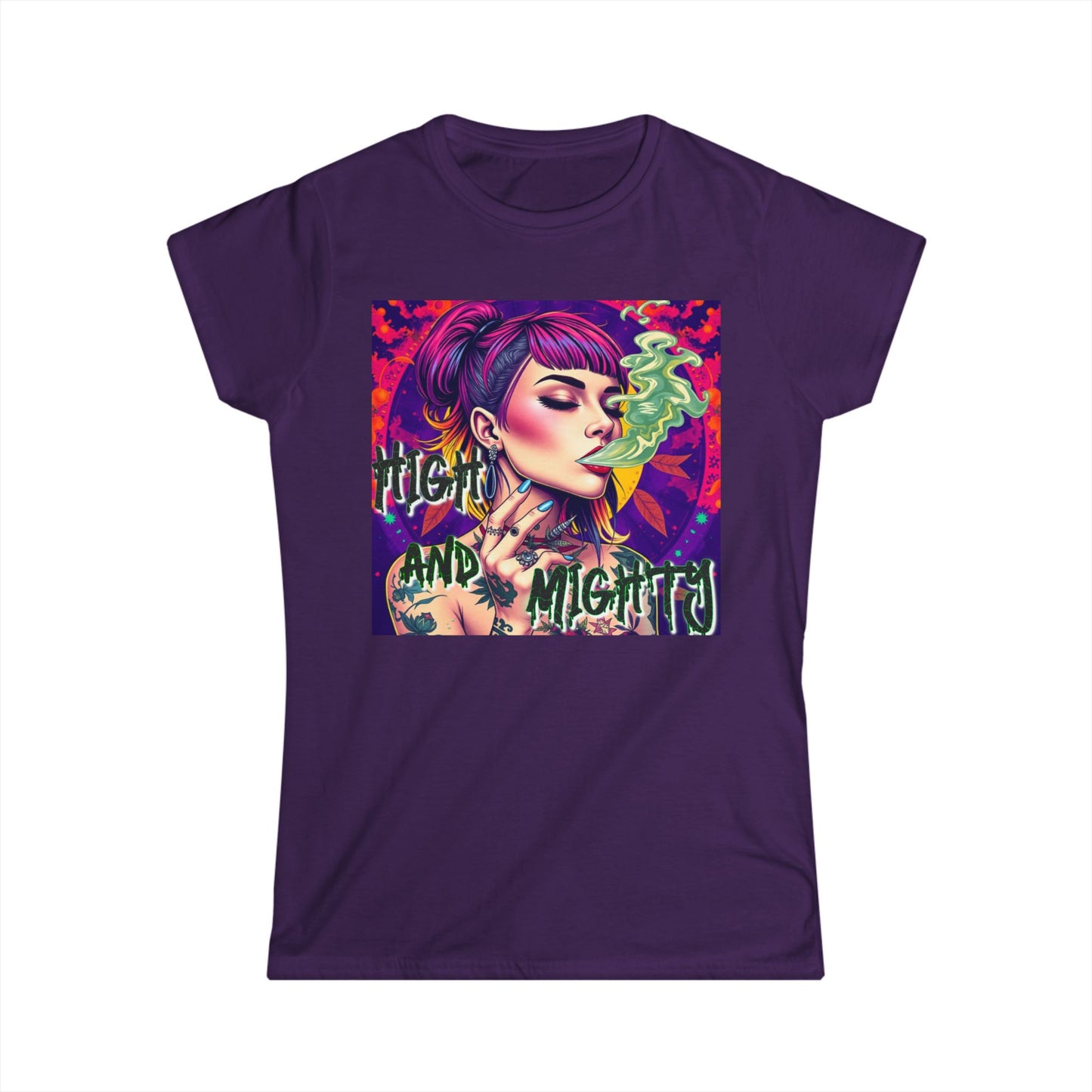 Women’s Softstyle Tee - "High and Mighty" Graphic Shirt for Confident Souls