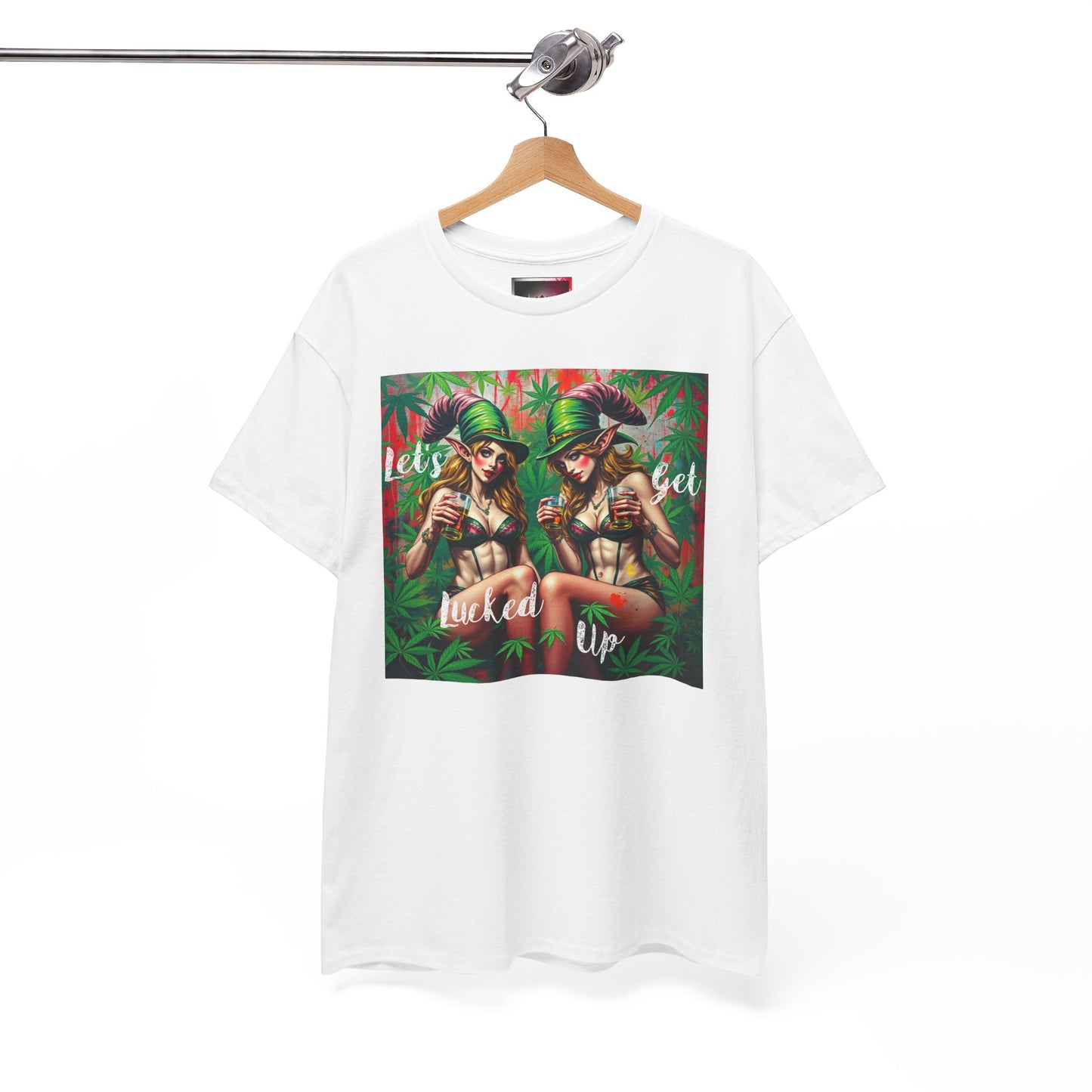 "Let's Get Lucked Up"  Unisex Heavy Cotton Tee - Fun Party T-Shirt