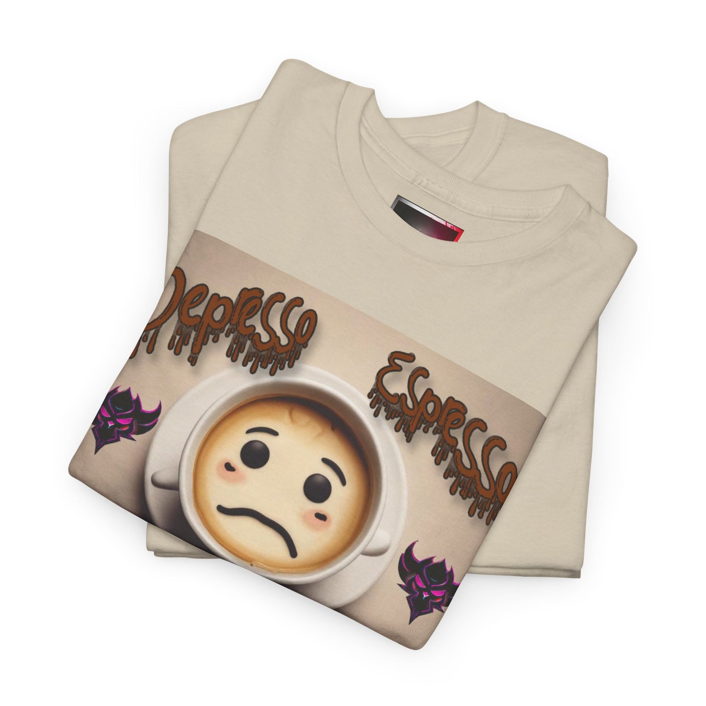 Unisex Heavy Cotton Tee - "Depresso Espresso" Graphic Shirt