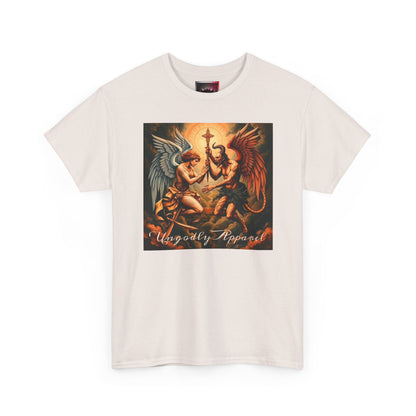Angels & Demons Graphic Tee — 'Heavenly Musical' Vintage Gothic Art Shirt