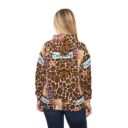 "Ungodly Giraffe" Wildlife Print Athletic Hoodie for Nature Lovers