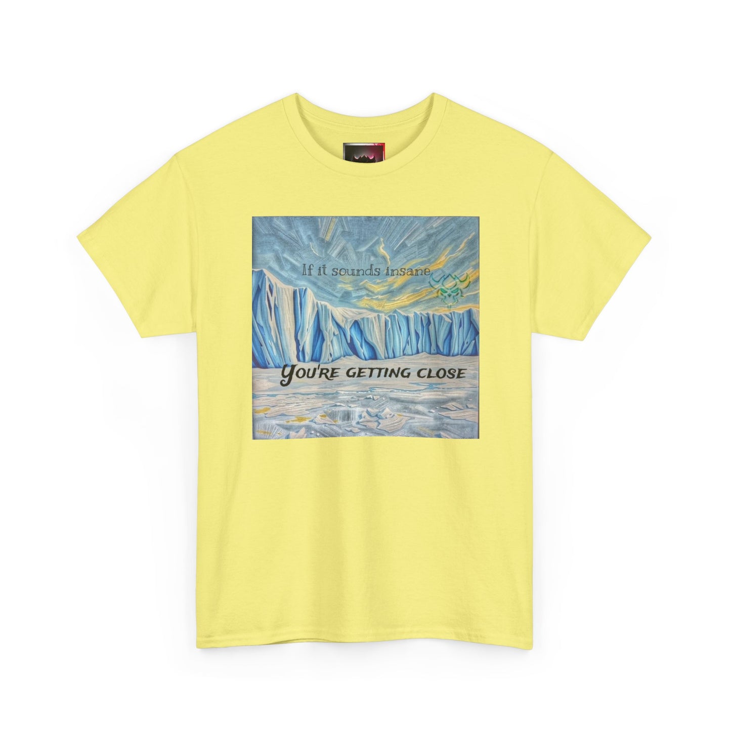 "If it Sounds Insane You're Getting Close" T‑Shirt — Antarctica Ice Wall Art Tee